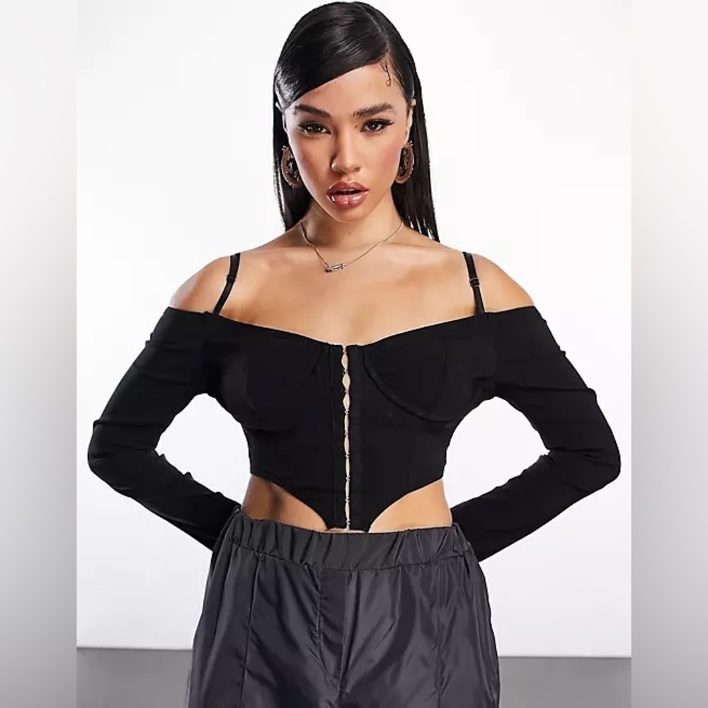 ASOS Corset top in black